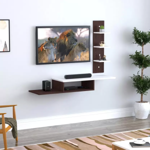 Soami Craft TV Cabinet Engineered Wood TV Entertainment Unit  (Finish Color – Wenge/White, DIY(Do-It-Yourself))