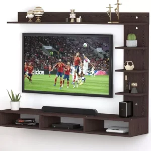 SOAMI; CARVING THE FUTURE OF WOODS Engineered Wood TV Entertainment Unit  (Finish Color – Teak Natural, DIY(Do-It-Yourself))