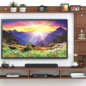 SOAMI; CARVING THE FUTURE OF WOODS Engineered Wood TV Entertainment Unit  (Finish Color – Teak Natural, DIY(Do-It-Yourself))