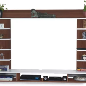 SOAMI CARVING THE FUTURE OF WOOD Engineered Wood TV Entertainment Unit  (Finish Color – Teak Natural, DIY(Do-It-Yourself))
