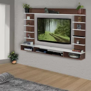 SOAMI CARVING THE FUTURE OF WOOD Engineered Wood TV Entertainment Unit  (Finish Color – Teak Natural, DIY(Do-It-Yourself))