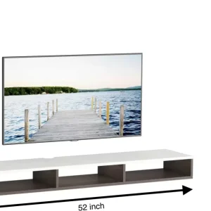 SOAMI CRAFT Engineered Wood TV Entertainment Unit  (Finish Color – Brown / White, DIY)