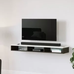 SOAMI CRAFT Engineered Wood TV Entertainment Unit  (Finish Color – Brown / White, DIY)