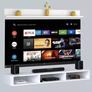 SOAMI; CARVING THE FUTURE OF WOODS Engineered Wood TV Entertainment Unit  (Finish Color – White, DIY(Do-It-Yourself))