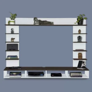 Soami Crafts Tvt wall mount shelf cabine Engineered Wood TV Entertainment Unit  (Finish Color – White / Black, DIY(Do-It-Yourself))