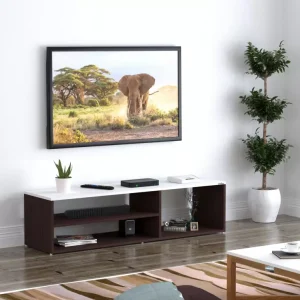 Soami Craft Tyler Floor Stnding TV Unit/ TV Cabinet Engineered Wood TV Entertainment Unit  (Finish Color – Wenge White, DIY(Do-It-Yourself))