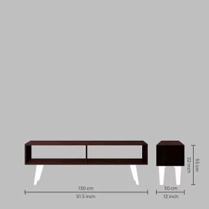Soami Craft Floor Stand TV Unit Engineered Wood TV Entertainment Unit  (Finish Color – Wenge, DIY(Do-It-Yourself))