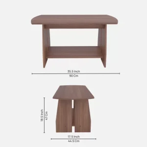 Soami Craft Engineered Wood Coffee Table  (Finish Color – TEAK, Knock Down)