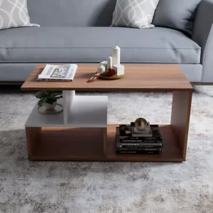 Soami Craft Engineered Wood Coffee Table  (Finish Color – TEAK, Knock Down)
