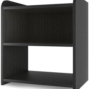 SOAMI; CARVING THE FUTURE OF WOODS Engineered Wood Open Book Shelf  (Finish Color – Matt black, DIY(Do-It-Yourself))